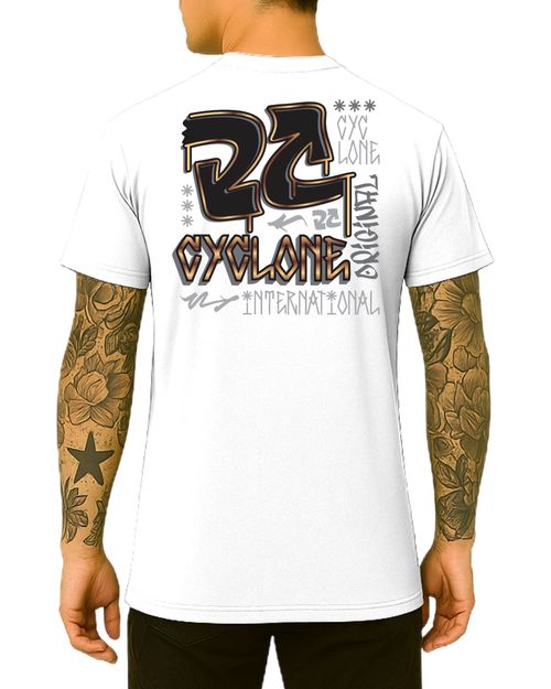 Camisa Cyclone International Setas Metal - BRANCO