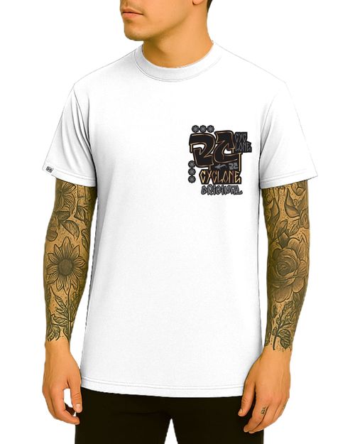 Camisa Cyclone International Setas Metal - BRANCO