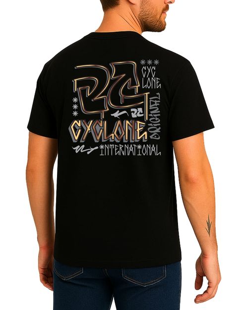 Camisa Cyclone International Setas Metal - PRETO