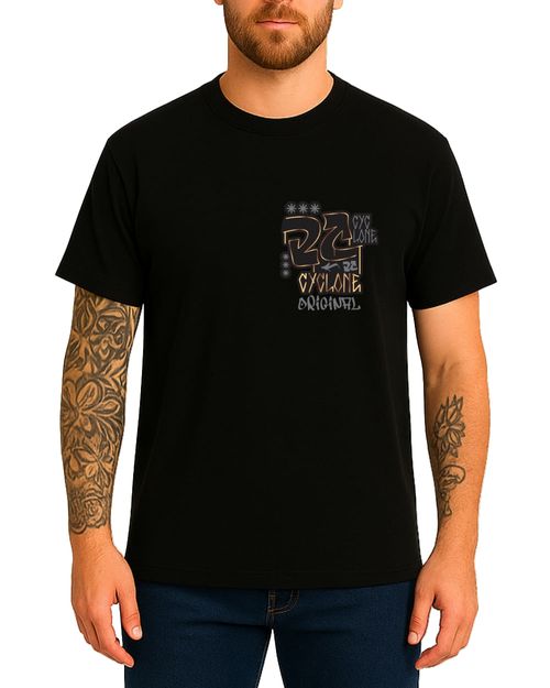 Camisa Cyclone International Setas Metal - PRETO