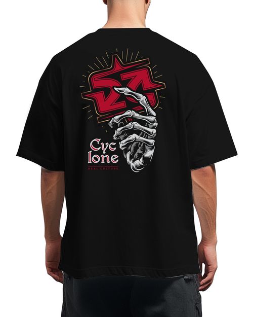 Camisa Cyclone Oversized Skull Roses Metal