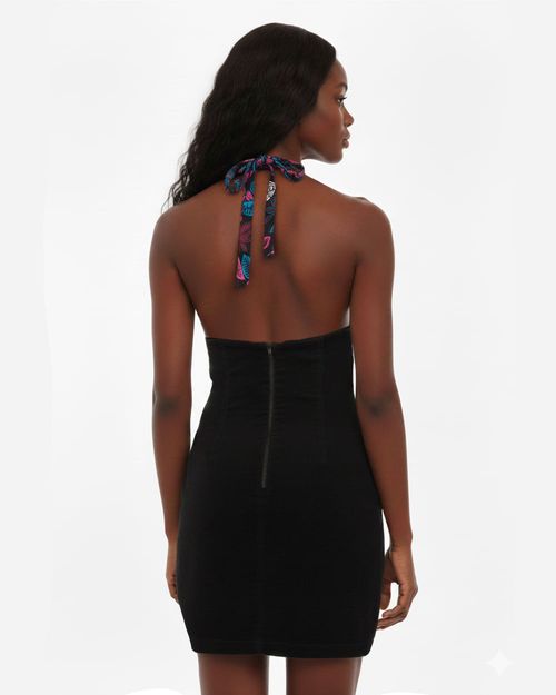 Vestido Cyclone Veludo Tropical Paradise