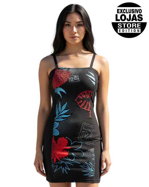 Vestido Cyclone Veludo Tropical Hawaii Light