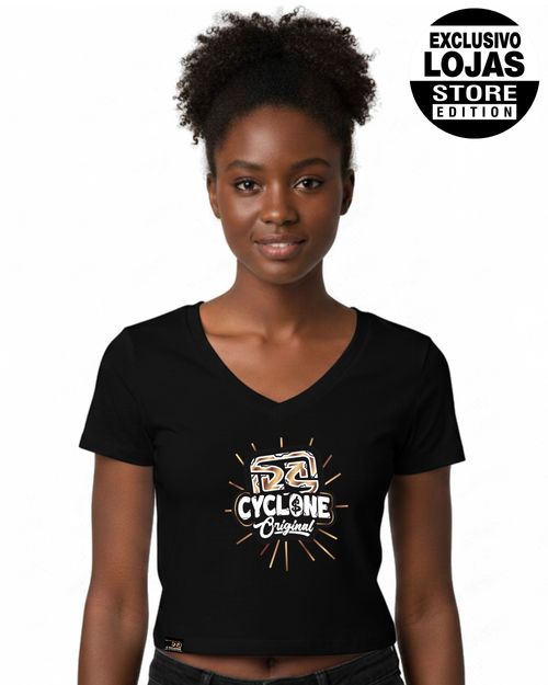 Blusa Cyclone Dif Cropped V Groove Metal