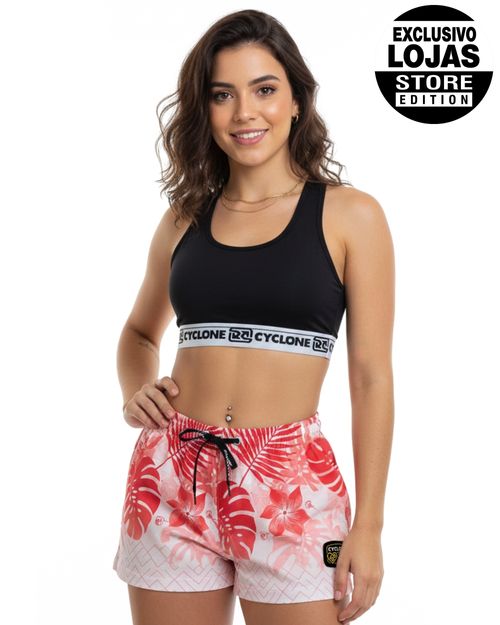Short Feminino Cyclone Stretch Redsun