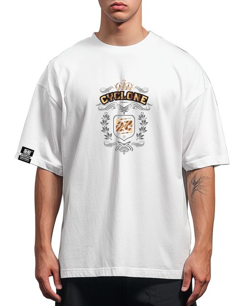 (LANÇAMENTO) Camisa Cyclone Oversized Brasão Metal