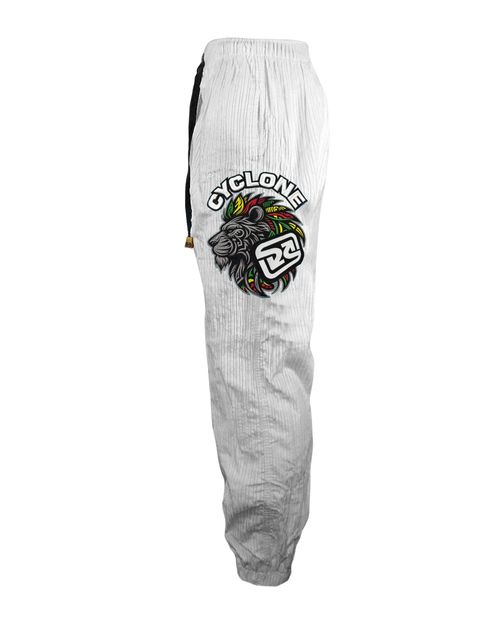 (LANÇAMENTO) Calça Cyclone Veludo Relax Reggae Lion - BRANCO