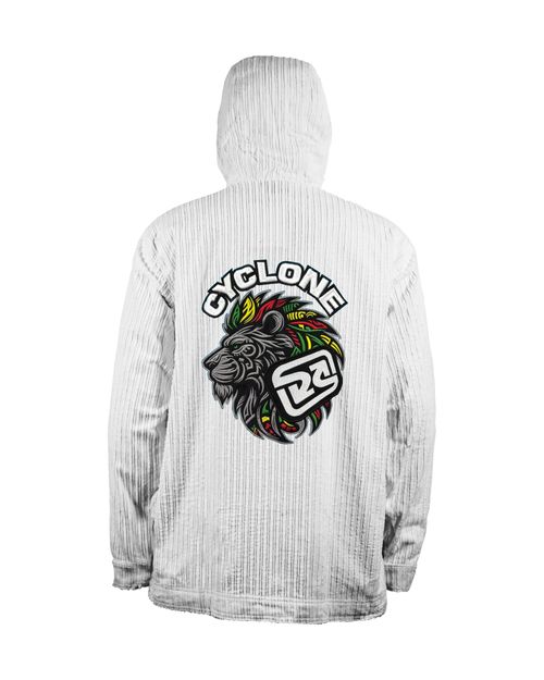 (LANÇAMENTO) Jaqueta Cyclone Veludo Relax Reggae Lion - BRANCO