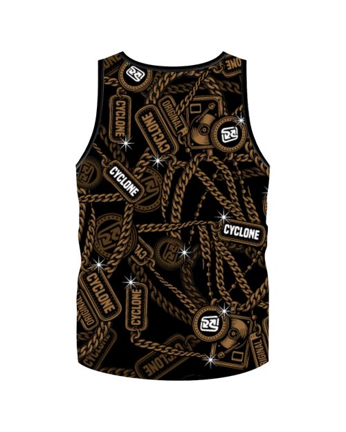 (LANÇAMENTO) Regata Cyclone Dif Full Gold Chains