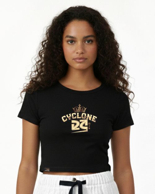 (LANÇAMENTO) Baby Look Cyclone Cropped Orbix Metal
