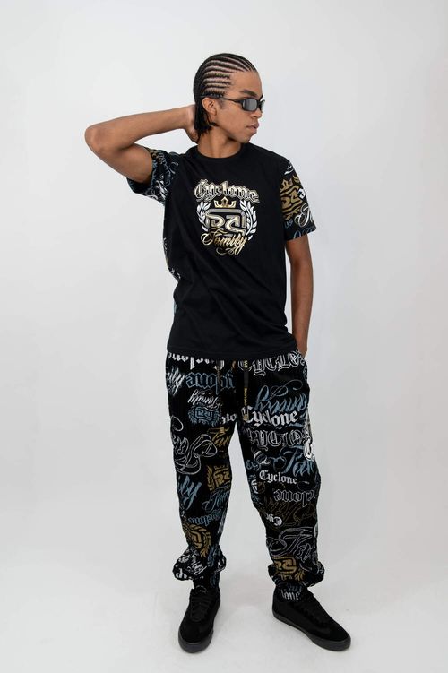 (LANÇAMENTO) Calça Cyclone Veludo Gothic Letters