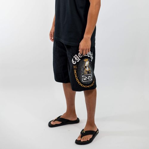 Bermuda Cyclone Veludo Relax Saints