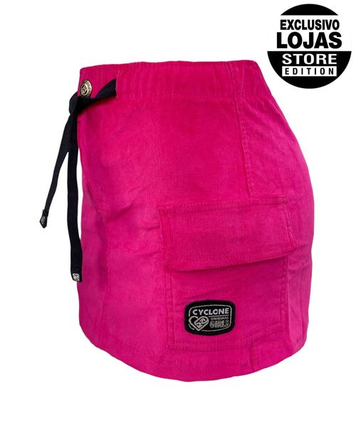 Saia Cyclone Veludo Pocket Light - ROSA PINK