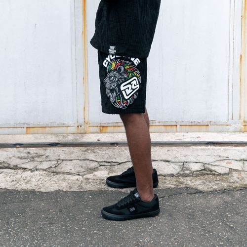 Bermuda Cyclone Veludo Relax Reggae Lion