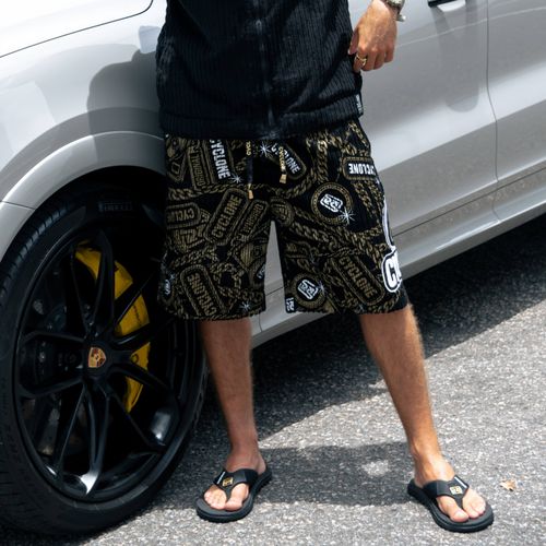 (LANÇAMENTO) Bermuda Cyclone Veludo Gold Chains