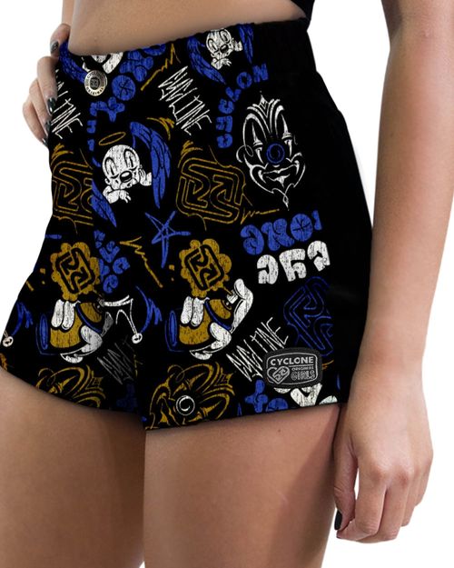 (LANÇAMENTO) Short Feminino Cyclone Veludo Urban Angel Light