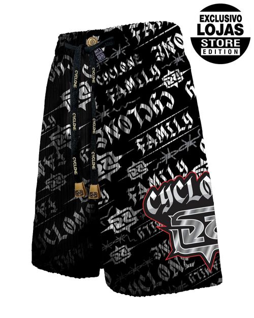(LANÇAMENTO) Bermuda Cyclone Veludo Gothic - PRETO