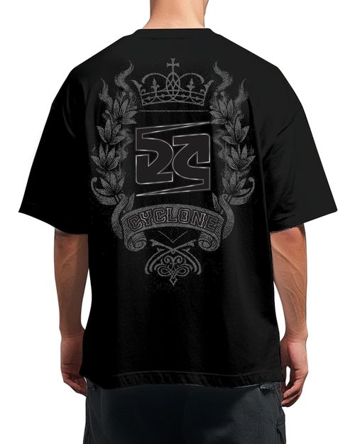 Camisa Cyclone Oversized Brasão Metal - PRETO