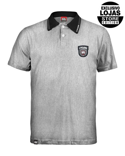 Camisa Cyclone Polo Stretch Skate Club - MESCLA CLARO