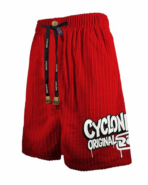 (LANÇAMENTO) Bermuda Cyclone Veludo Relax Ramblock - VERMELHO