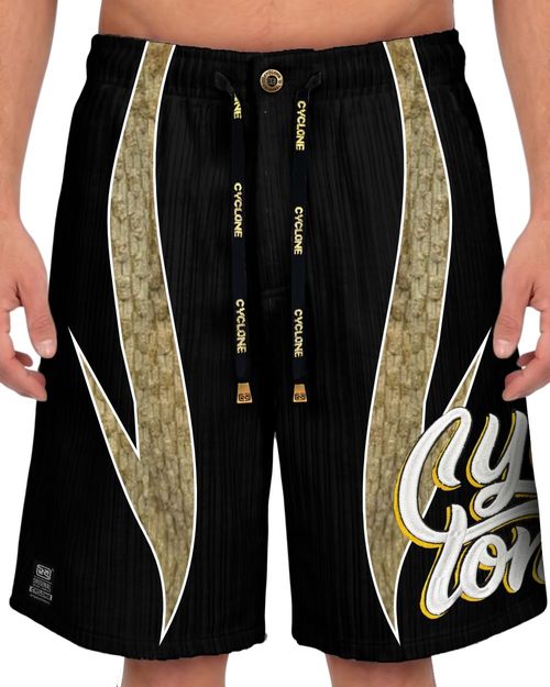 (LANÇAMENTO) Bermuda Cyclone Veludo Recorte Skywave - PRETO