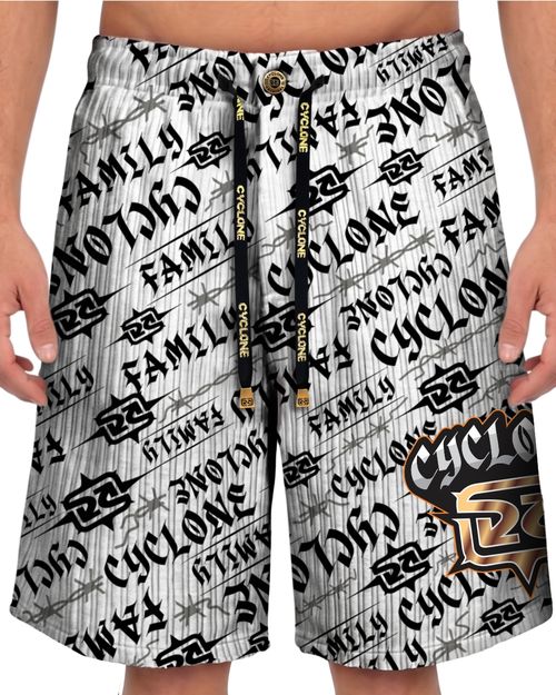 (LANÇAMENTO) Bermuda Cyclone Veludo Gothic - BRANCO