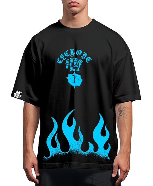 (LANÇAMENTO) Camisa Cyclone Big Oversized Fire - PRETO