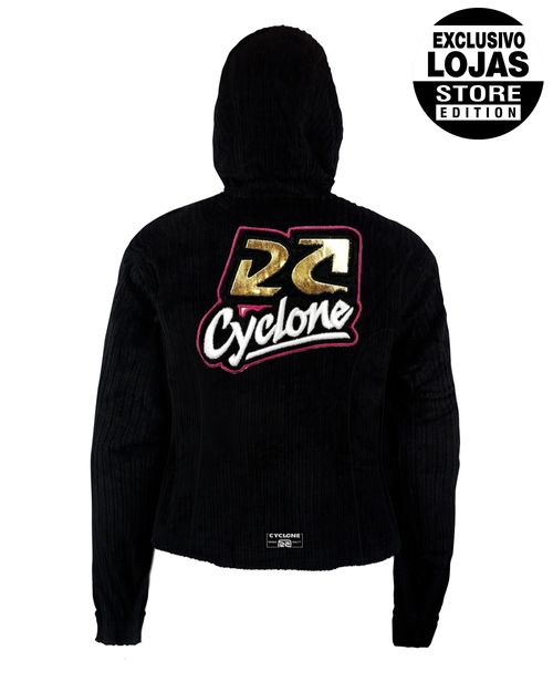 (LANÇAMENTO) Jaqueta Feminina Cyclone Veludo Logo Style Heavy