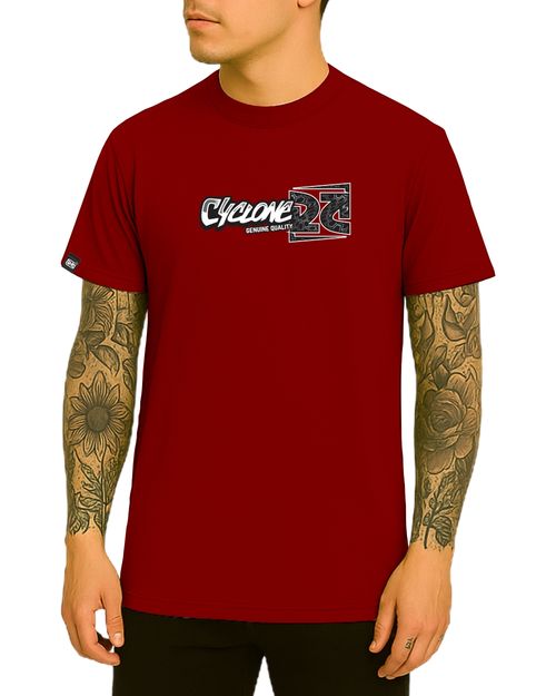 (NOVO) Camisa Cyclone Bold Metal - VERMELHO RUBRO