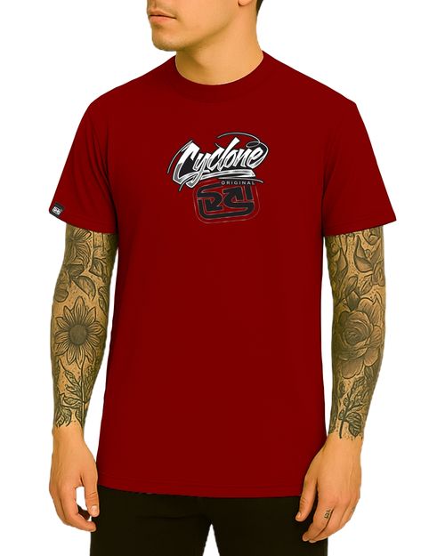 (NOVO) Camisa Cyclone Bolt Metal - VERMELHO RUBRO