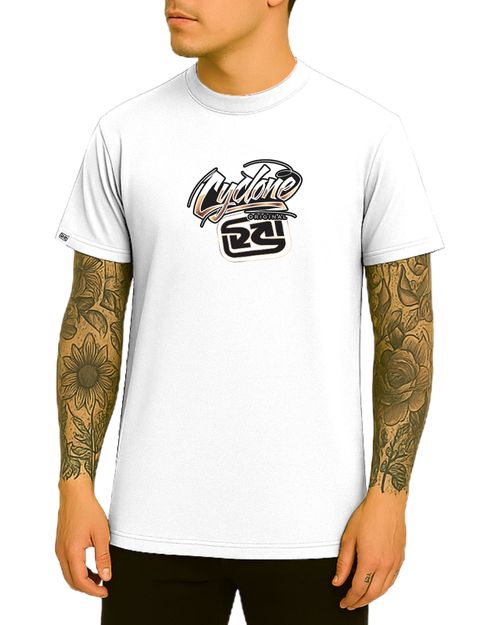 (NOVO) Camisa Cyclone Bolt Metal - BRANCO