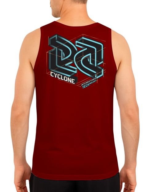 (NOVO) Regata Cyclone 3D Metal - VERMELHO RUBRO