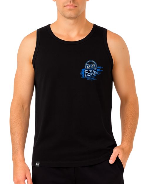 (NOVO) Regata Cyclone Scratched Logo Metal - PRETO