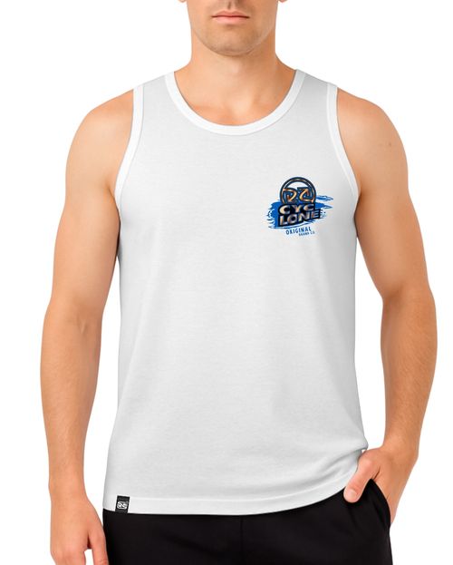 (NOVO) Regata Cyclone Scratched Logo Metal - BRANCO