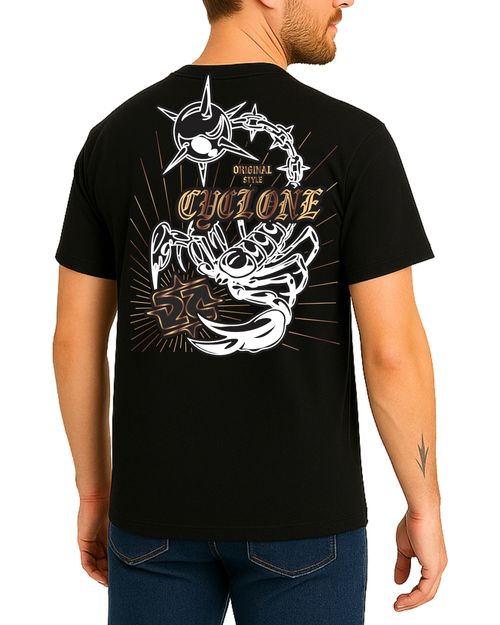 (NOVO) Camisa Cyclone Scorpion Metal - PRETO