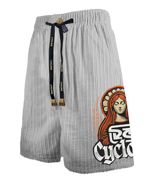 Bermuda Cyclone Veludo Relax Faith Style - CINZA STYLE
