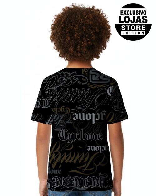 Camisa Infantil Cyclone Full Gothic Letters
