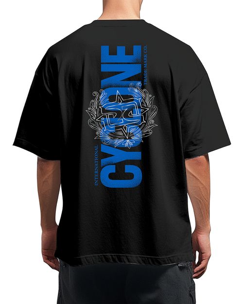 (NOVO) Camisa Cyclone Big Oversized Name Metal - PRETO