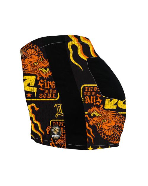(NOVO) Short Feminino Cyclone Veludo Fire Dragon Light