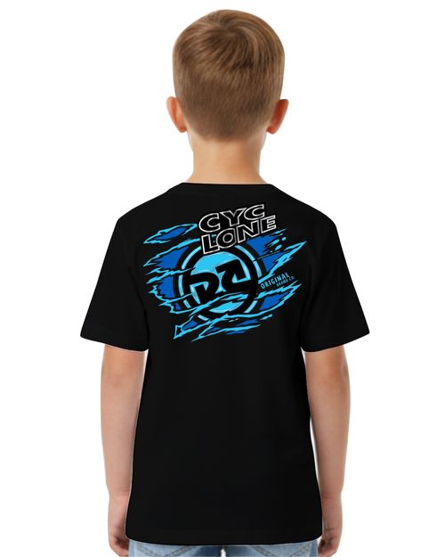 (NOVO) Camisa Infantil Cyclone Scratched Logo Metal - PRETO