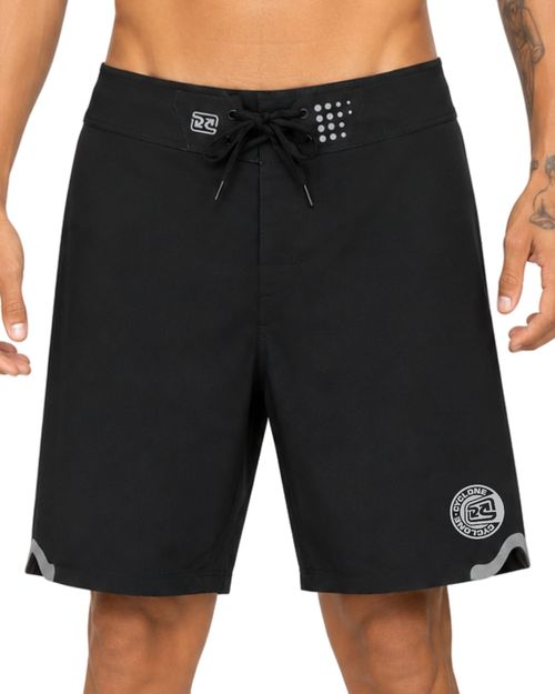 Bermuda Cyclone Água 17" Flex Comfort Surfing - PRETO