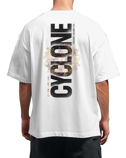 (NOVO) Camisa Cyclone Big Oversized Name Metal - BRANCO