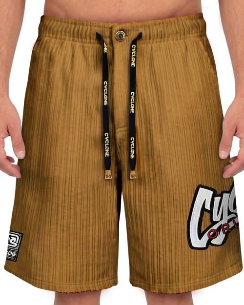 (NOVO) Bermuda Cyclone Veludo Relax Bolt - SCOTCH BROWN