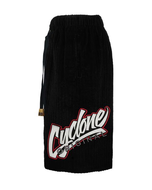 (NOVO) Bermuda Cyclone Veludo Relax Bolt - PRETO