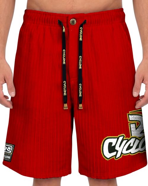 (NOVO) Bermuda Cyclone Veludo Relax Bold - VERMELHO