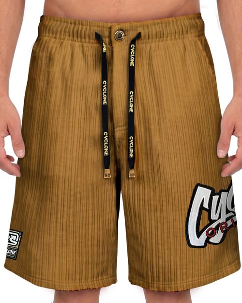 (NOVO) Bermuda Cyclone Veludo Relax Bolt - SCOTCH BROWN