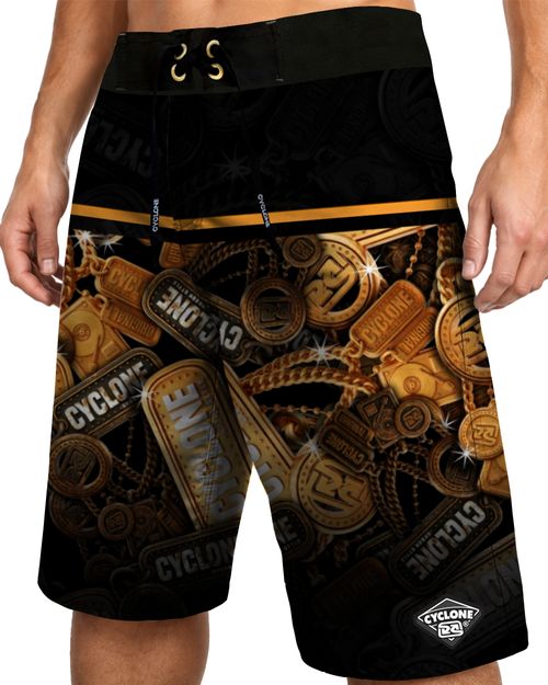 Bermuda Cyclone Água Stretch Long Gold Chains