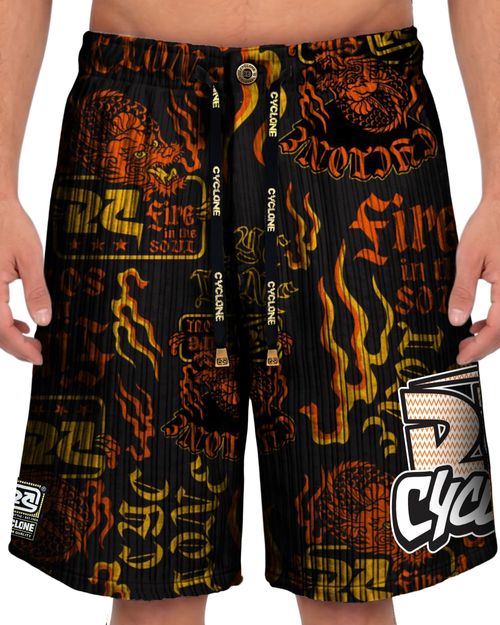 (NOVO) Bermuda Cyclone Veludo Fire Dragon