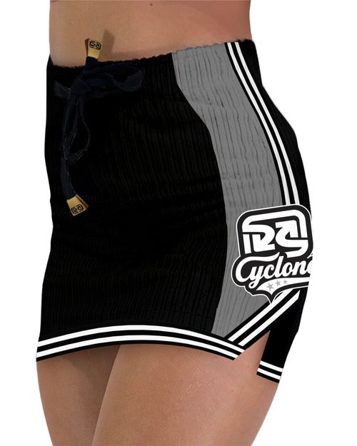 Saia Cyclone Veludo Relax Venice Light - PRETO/CINZA