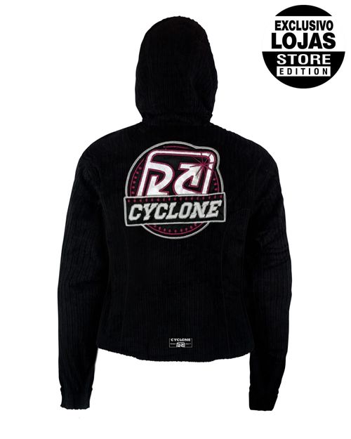 Jaqueta Feminina Cyclone Veludo Logo Rings Heavy